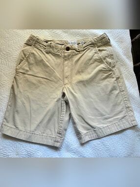 Aeropostale Men's Flat Front Khaki Shorts